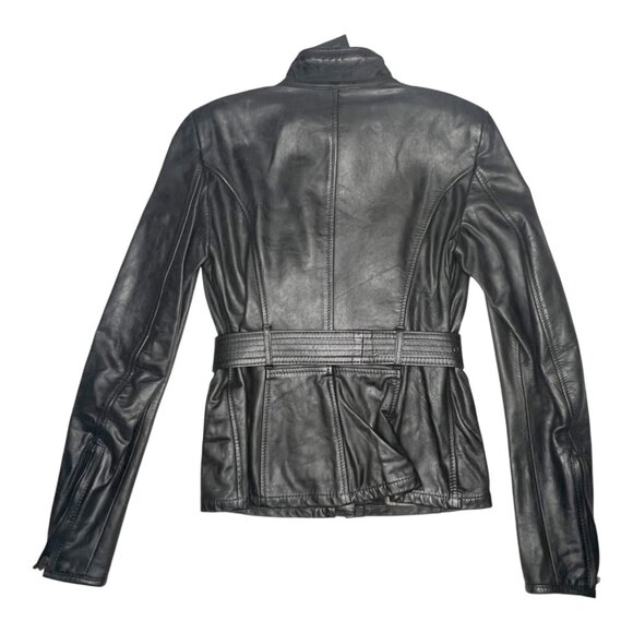 $1800 Belstaff Leather Biker Style Brad Jacket Blouson Size 42 Made in Italy - Picture 4 of 5